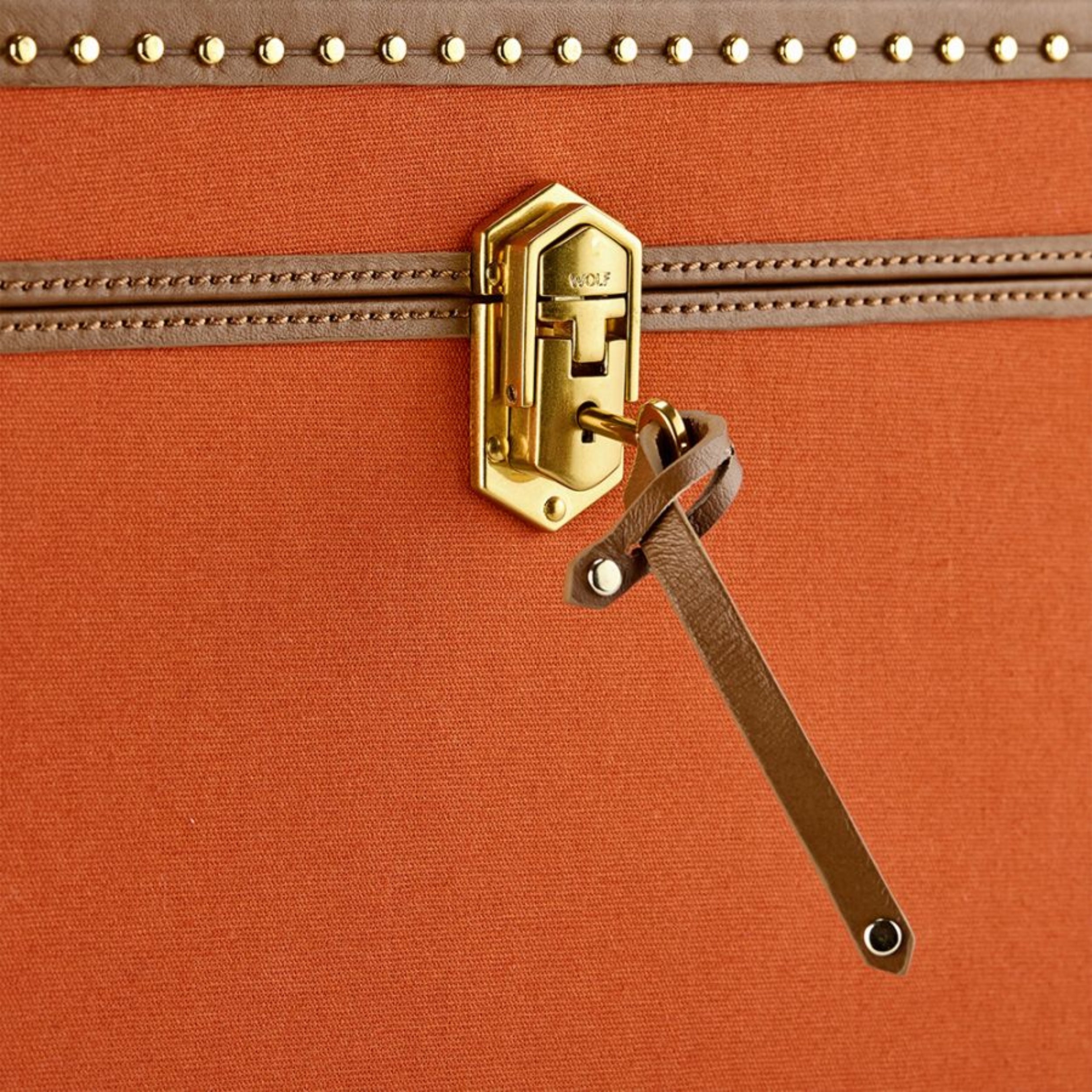 Wolf Ida Trunk Orange Jewelry Box 190039