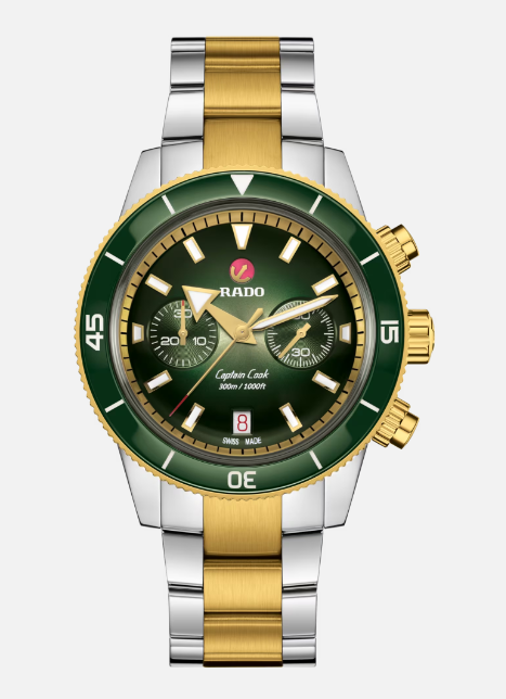 Rado Captain Cook Automatic Chronograph 43 mm Green Dial Men's Watch R32151318