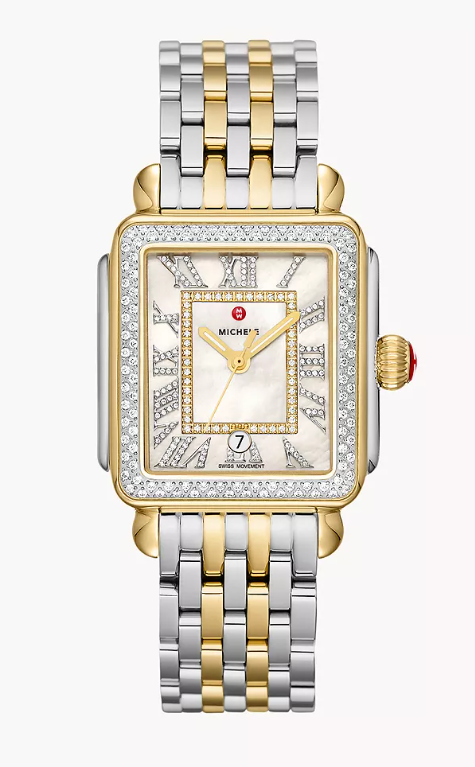 Michele Deco Madison Two-Tone 18k Gold-Plated Diamond Watch MWW06T000236