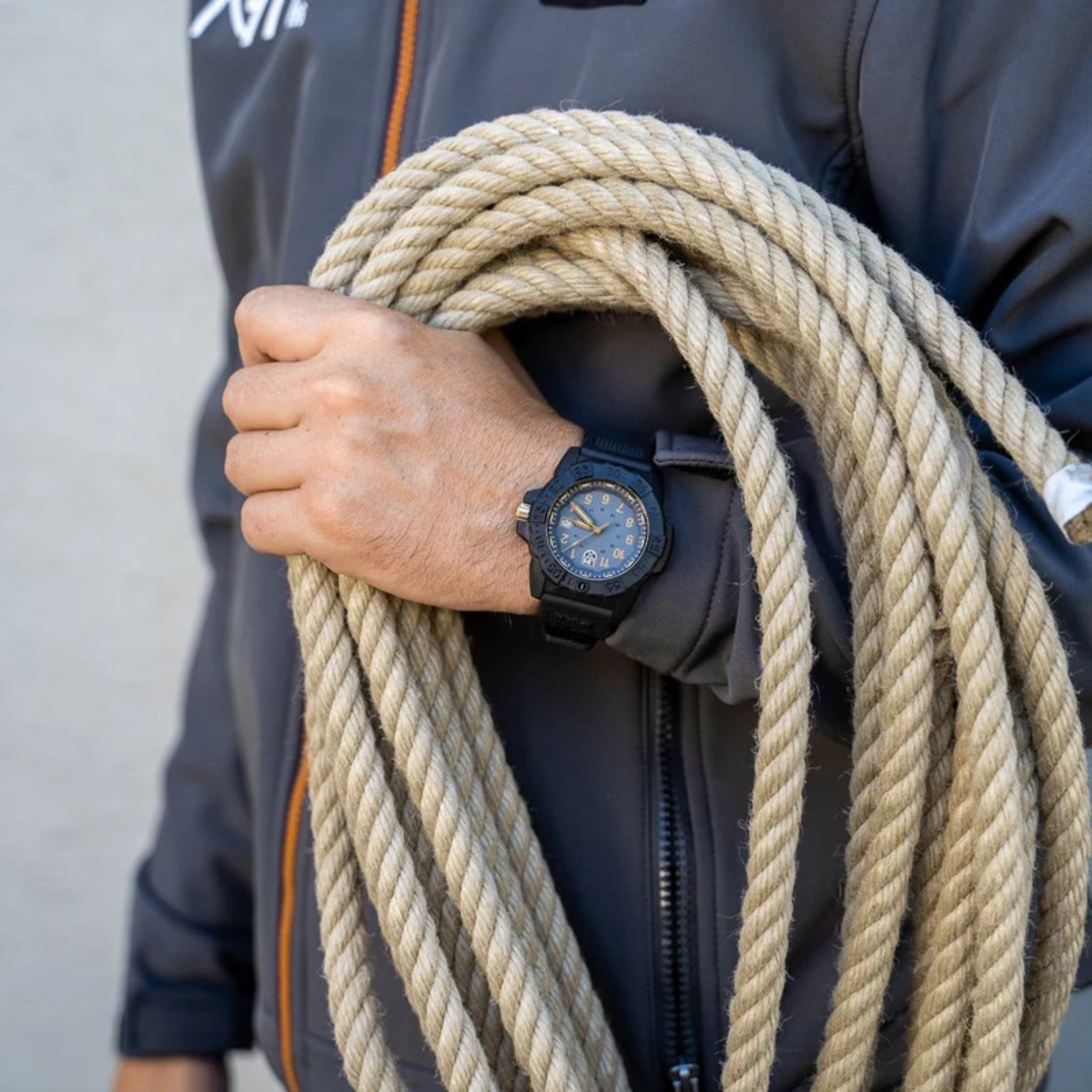 Luminox Navy SEAL Foundation 3500 45mm Military Dive Grey Dial Men's Watch XS.3508.GOLD