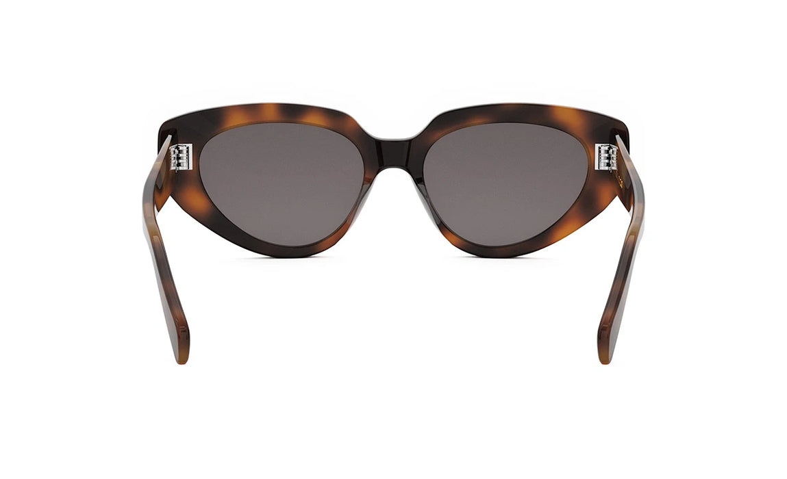 Celine 3 Dots CL40286I 53A Shiny Havana/Grey Cat eye Women's Sunglasses