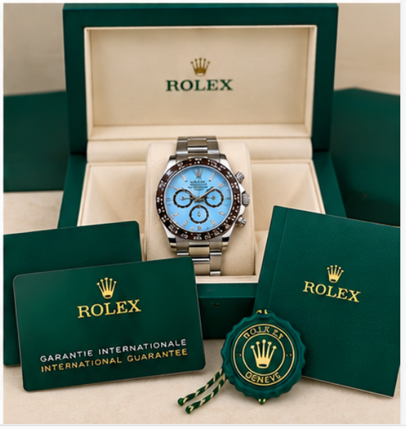 Rolex Cosmograph Daytona 126506 Platinum Ice Blue Baguette Diamond Dial 40mm 2026