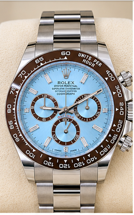 Rolex Cosmograph Daytona 126506 Platinum Ice Blue Baguette Diamond Dial 40mm 2026