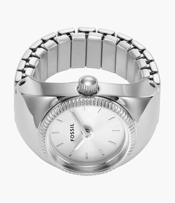 Fossil Ring Watch White Stainless Steel Women Watch Es5245_4