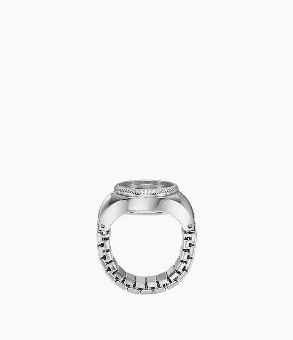 Fossil Ring Watch White Stainless Steel Women Watch Es5245_5
