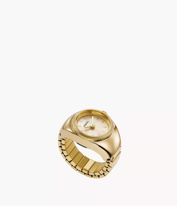 Fossil Ring Watch Gold Stainless Steel Women Watch Es5246_1