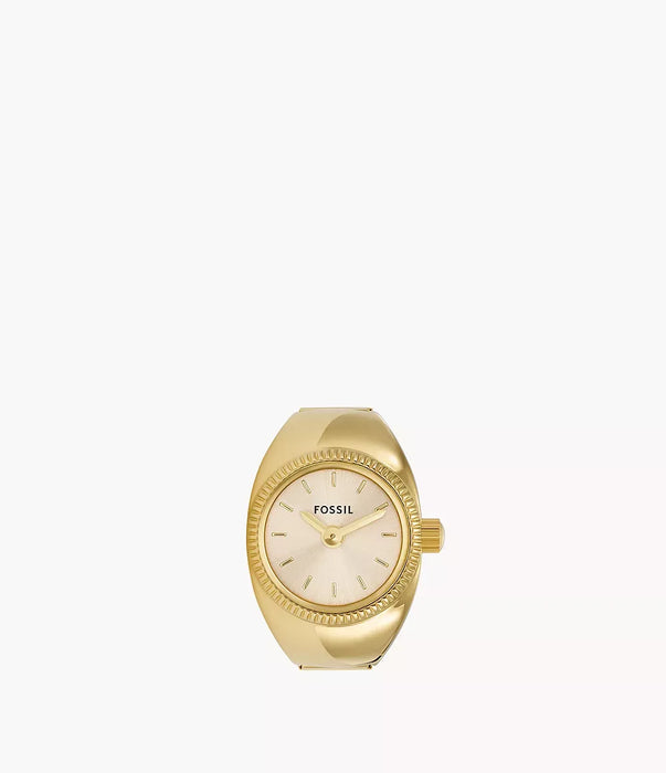 Fossil Ring Watch Gold Stainless Steel Women Watch Es5246_2
