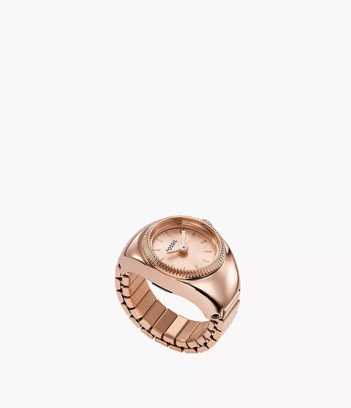Fossil Ring Watch Rose Gold Stainless Steel Women Watch Es5247_1