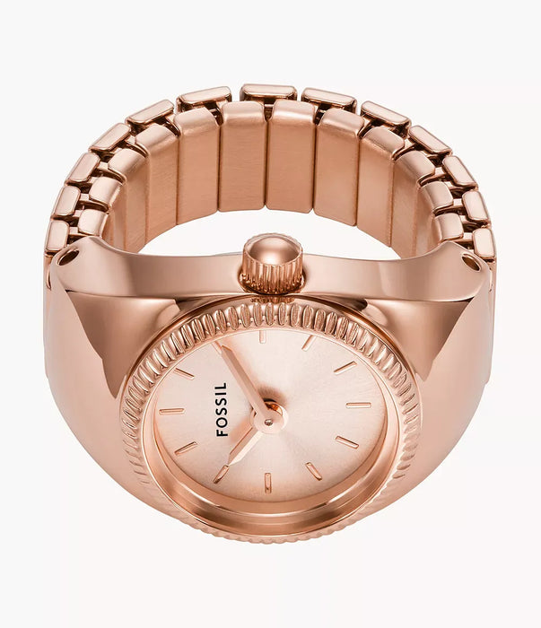 Fossil Ring Watch Rose Gold Stainless Steel Women Watch Es5247_3