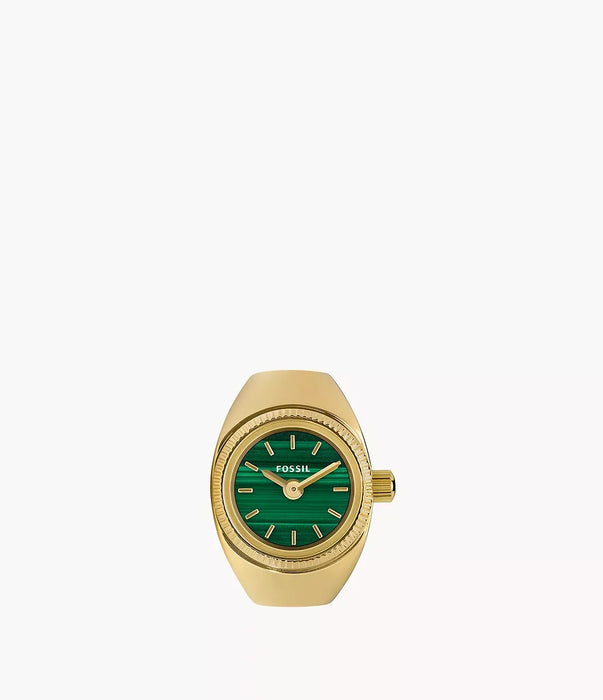 Fossil Watch Ring Green Stainless Steel Women Watch Es5308_3