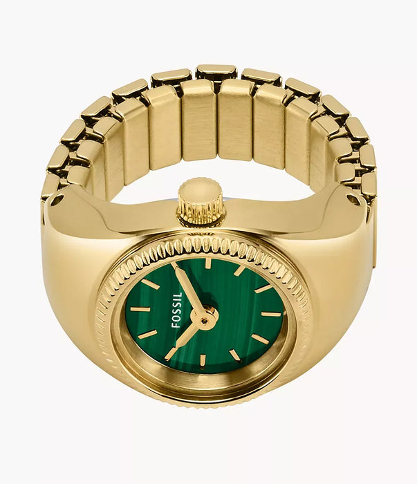 Fossil Watch Ring Green Stainless Steel Women Watch Es5308_4