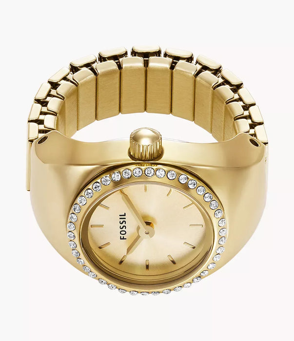 Fossil Watch Ring Gold Stainless Steel Women Watch Es5319_3