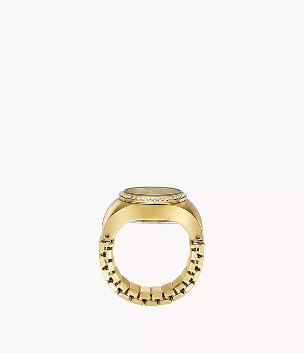 Fossil Watch Ring Gold Stainless Steel Women Watch Es5319_4