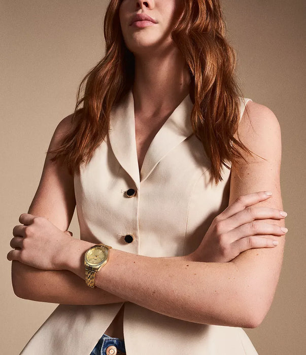 Fossil Scarlette Gold Stainless Steel Women Watch Es5338_2
