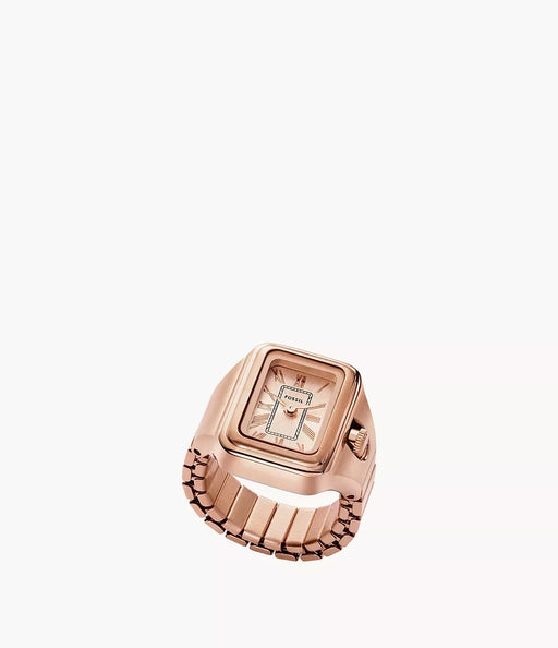 Fossil Raquel Watch Ring Rose Gold Stainless Steel Women Watch Es5345_1
