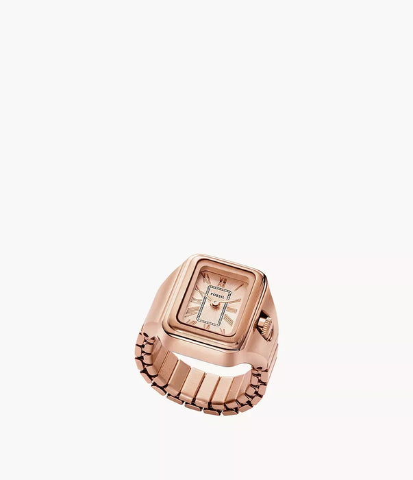 Fossil Raquel Watch Ring Rose Gold Stainless Steel Women Watch Es5345_1