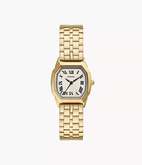 Fossil Harlow Cream Stainless Steel Women Watch Es5361_1