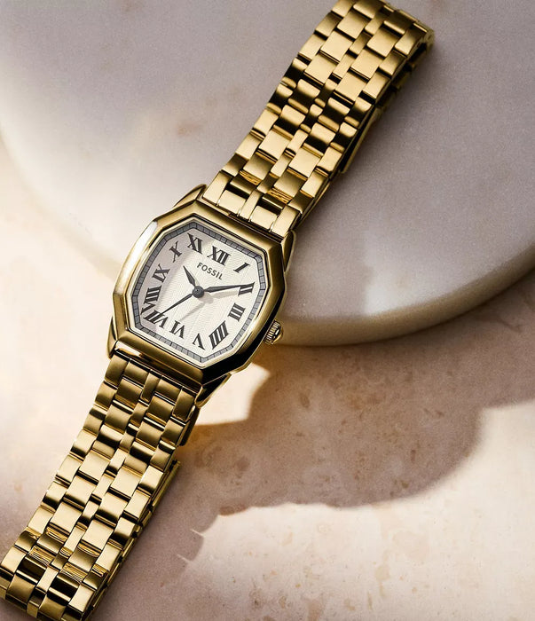 Fossil Harlow Cream Stainless Steel Women Watch Es5361_9