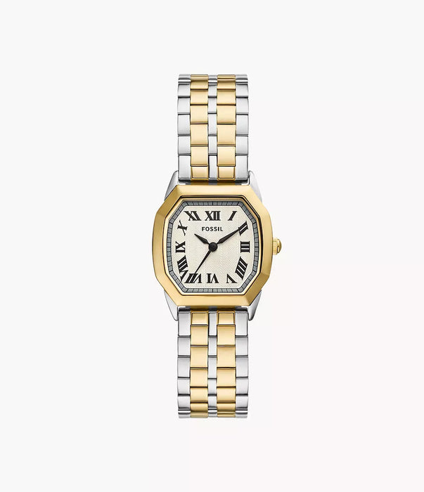 Fossil Harlow Cream Stainless Steel Women Watch Es5362_1