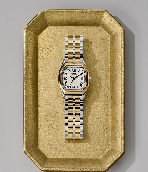 Fossil Harlow Cream Stainless Steel Women Watch Es5362_8