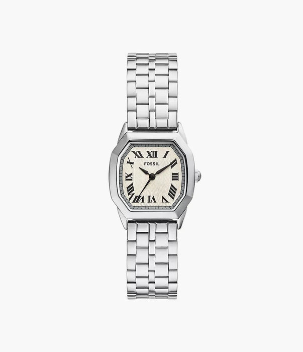 Fossil Harlow Cream Stainless Steel Women Watch Es5363_1