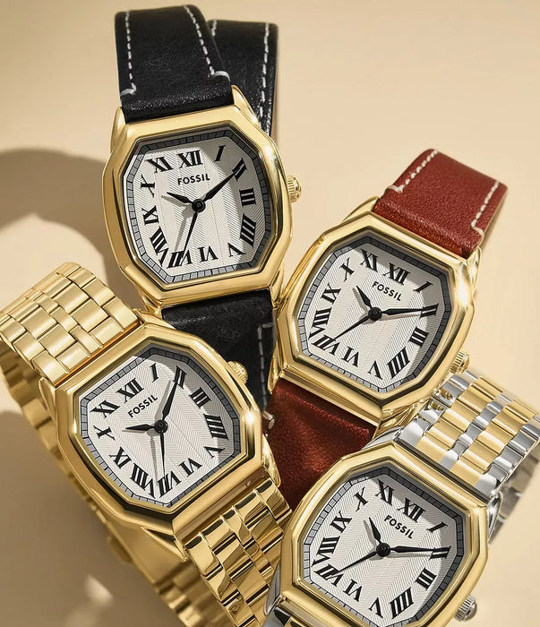 Fossil Harlow Cream Stainless Steel Women Watch Es5364_5