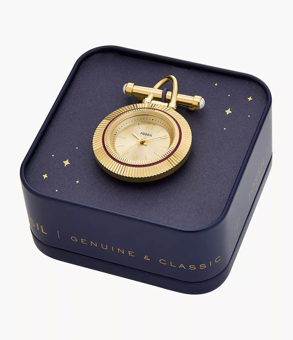Fossil Brooch Gold Stainless Steel Women Watch Es5384_5