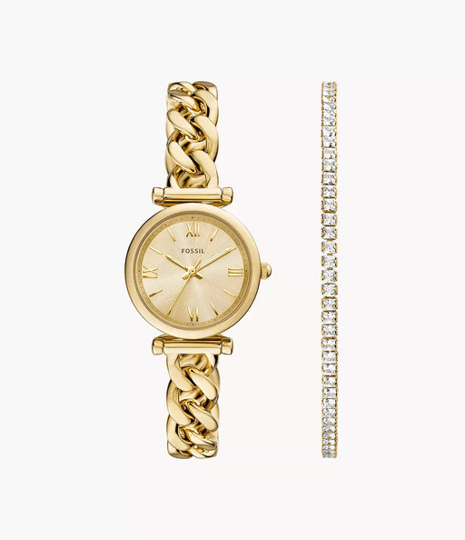 Fossil Gift Set Gold Stainless Steel Women Watch Es5387Set_1
