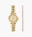 Fossil Gift Set Gold Stainless Steel Women Watch Es5387Set_1