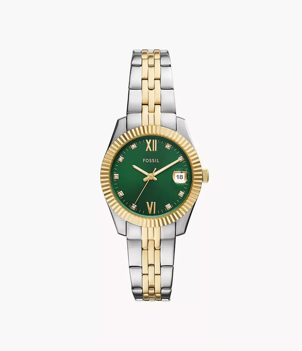 Fossil Scarlette Green Stainless Steel Women Watch Es5388_1