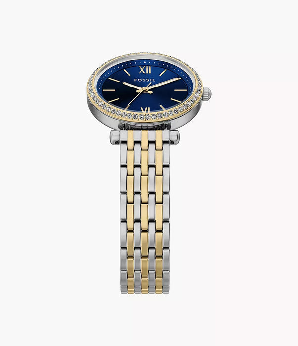 Fossil Carlie Blue Stainless Steel Women Watch Es5438_5