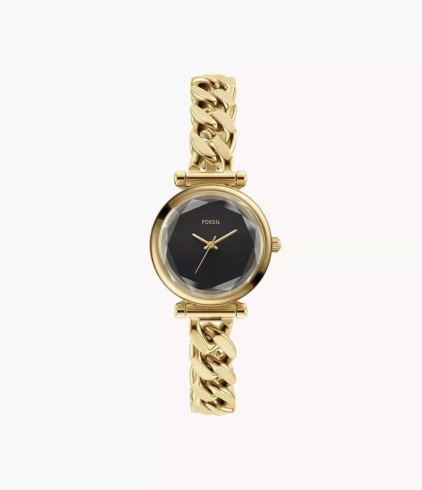 Fossil Carlie Black Stainless Steel Women Watch Es5440_1