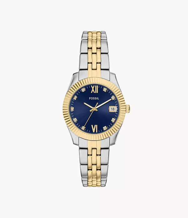 Fossil Scarlette Blue Stainless Steel Women Watch Es5443_1