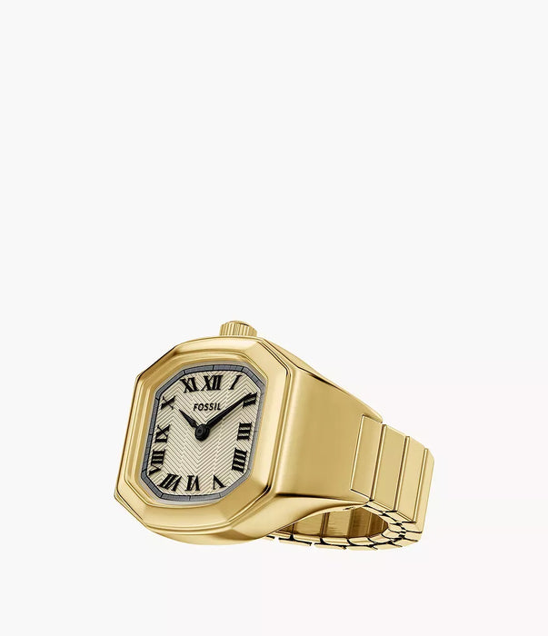 Fossil Harlow Watch Ring Cream Stainless Steel Women Watch Es5446_1