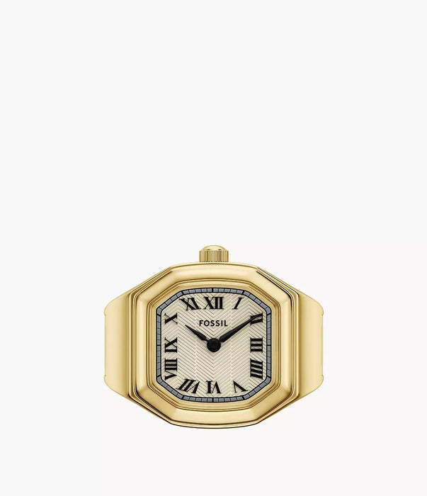 Fossil Harlow Watch Ring Cream Stainless Steel Women Watch Es5446_3