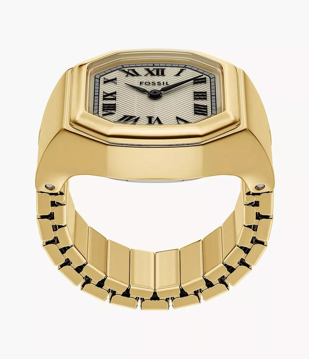 Fossil Harlow Watch Ring Cream Stainless Steel Women Watch Es5446_4