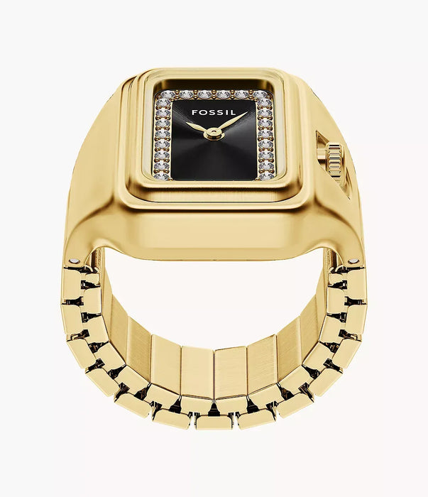 Fossil Raquel Watch Ring Black Stainless Steel Women Watch Es5447_4