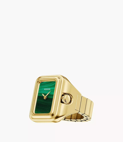 Fossil Raquel Watch Ring Green Stainless Steel Women Watch Es5448_1