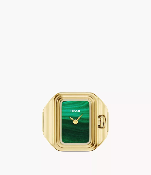 Fossil Raquel Watch Ring Green Stainless Steel Women Watch Es5448_3