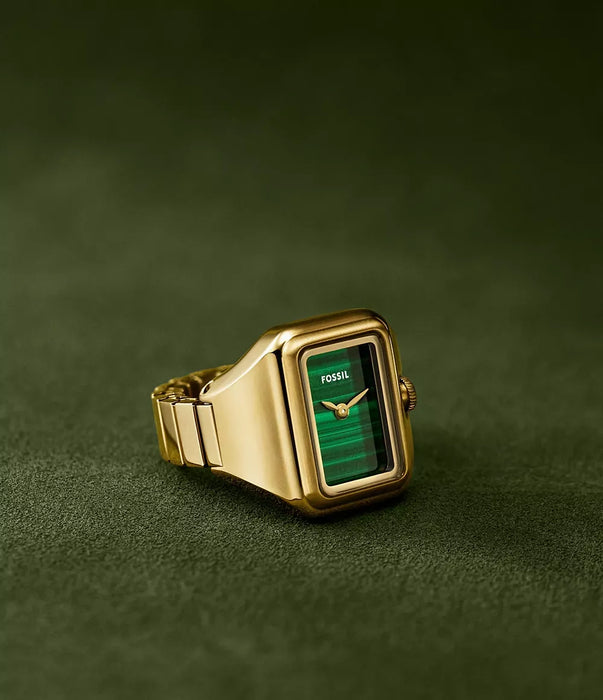 Fossil Raquel Watch Ring Green Stainless Steel Women Watch Es5448_9
