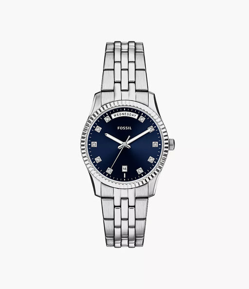 Fossil Scarlette Blue Stainless Steel Women Watch Es5457_1