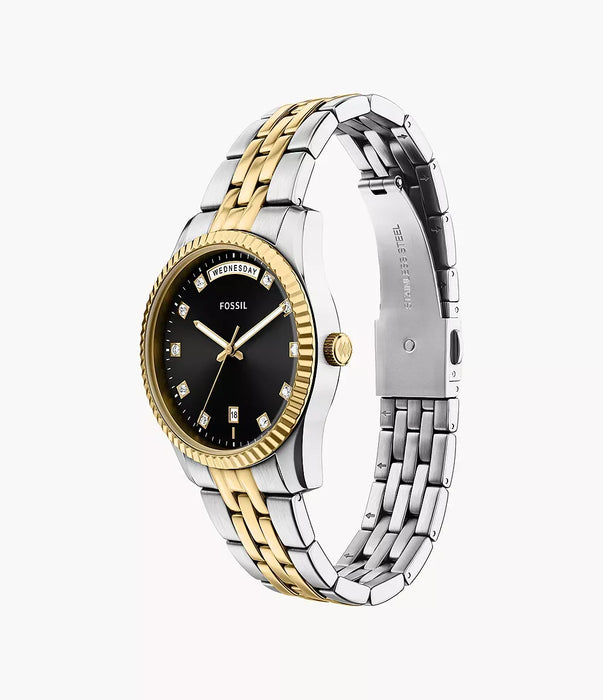 Fossil Scarlette Black Stainless Steel Women Watch Es5458_7