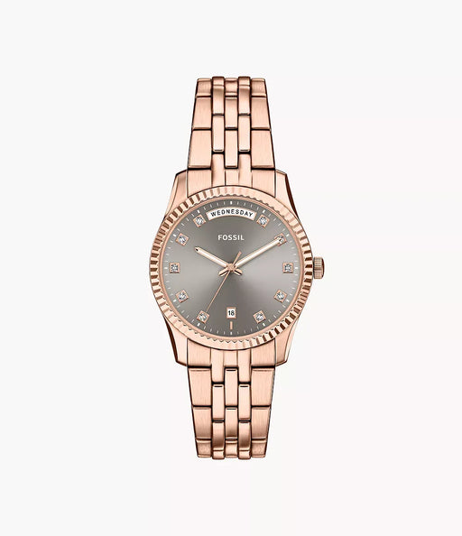 Fossil Scarlette Gray Stainless Steel Women Watch Es5459_1
