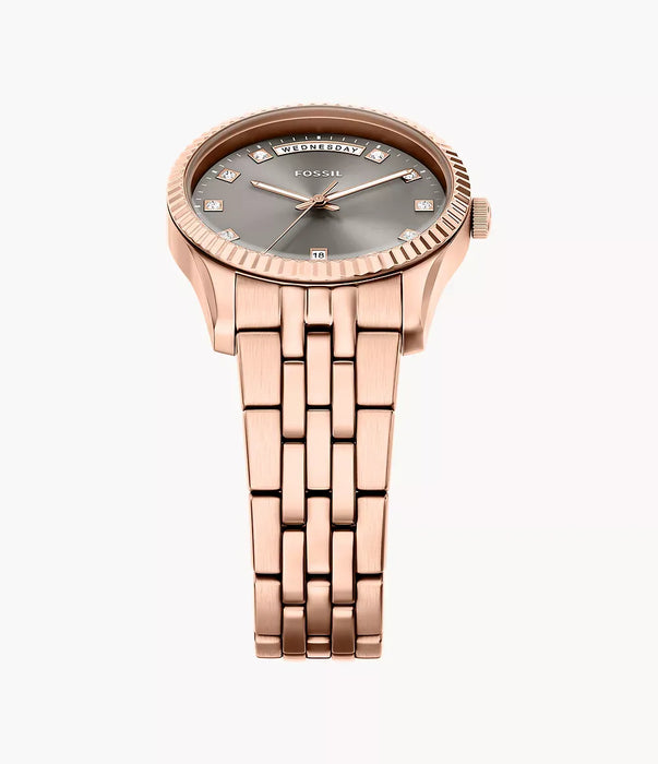 Fossil Scarlette Gray Stainless Steel Women Watch Es5459_5
