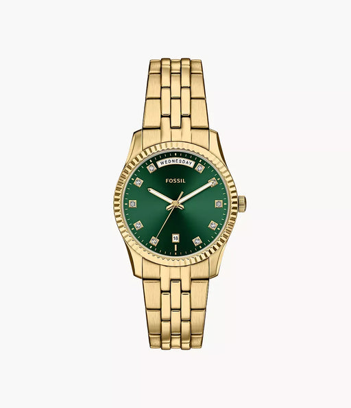 Fossil Scarlette Green Stainless Steel Women Watch Es5460_1