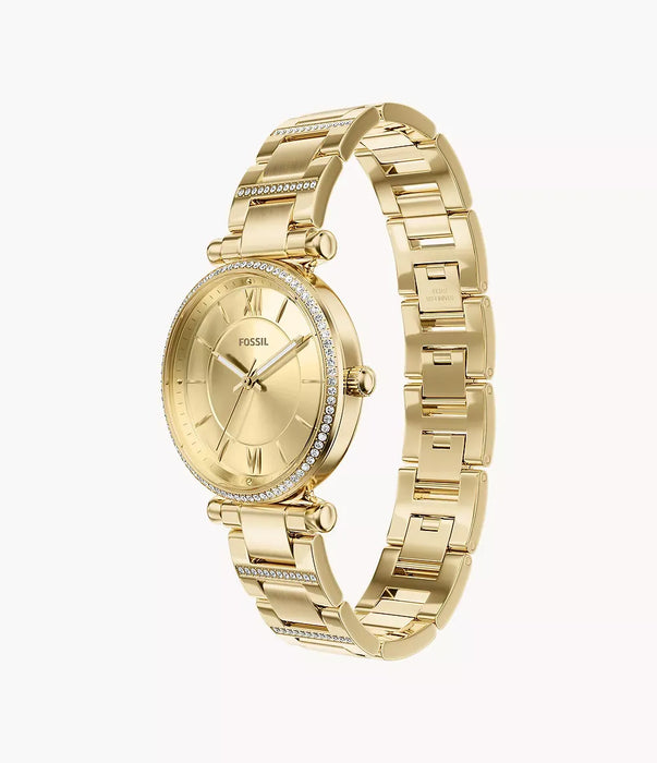 Fossil Carlie Gold Stainless Steel Women Watch Es5465_7