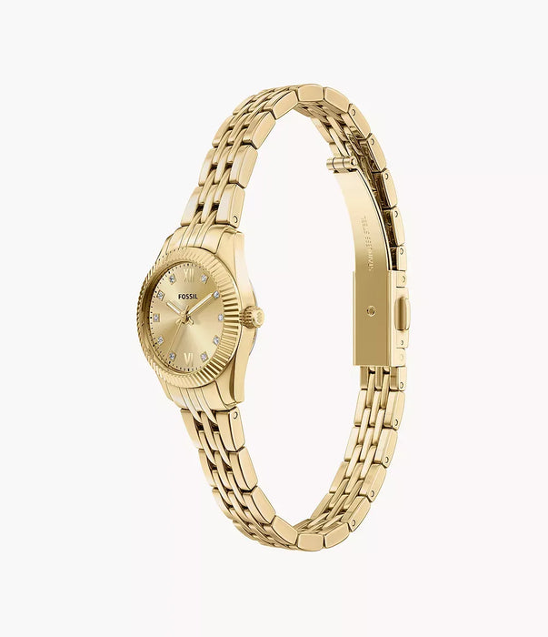 Fossil Scarlette Gold Stainless Steel Women Watch Es5474_8