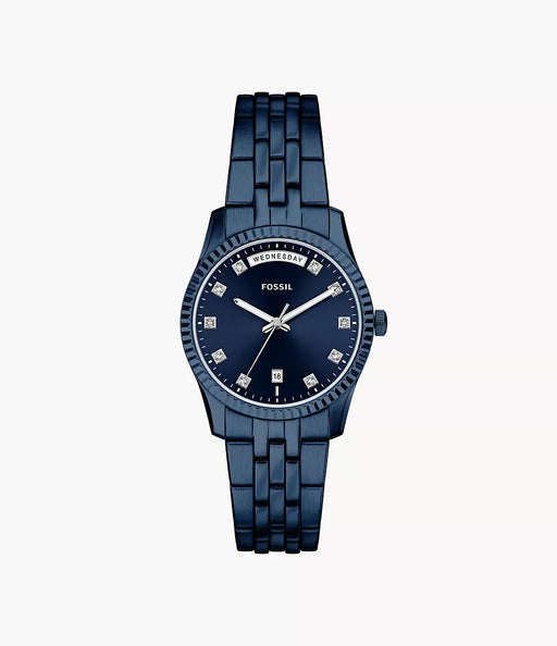 Fossil Scarlette Blue Stainless Steel Women Watch Es5476_1
