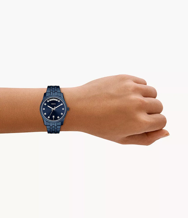 Fossil Scarlette Blue Stainless Steel Women Watch Es5476_3