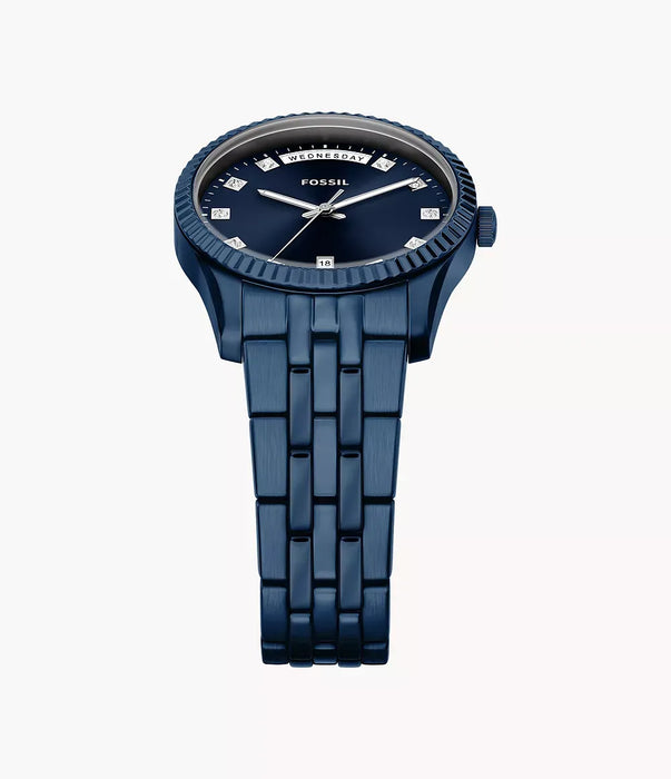 Fossil Scarlette Blue Stainless Steel Women Watch Es5476_6